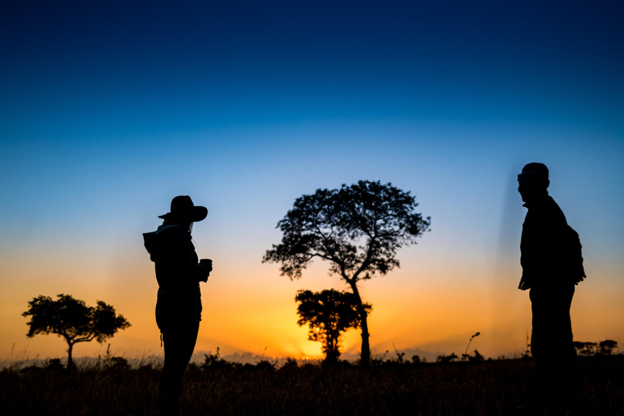 Berührender, atemberaubender Sonnenuntergang
